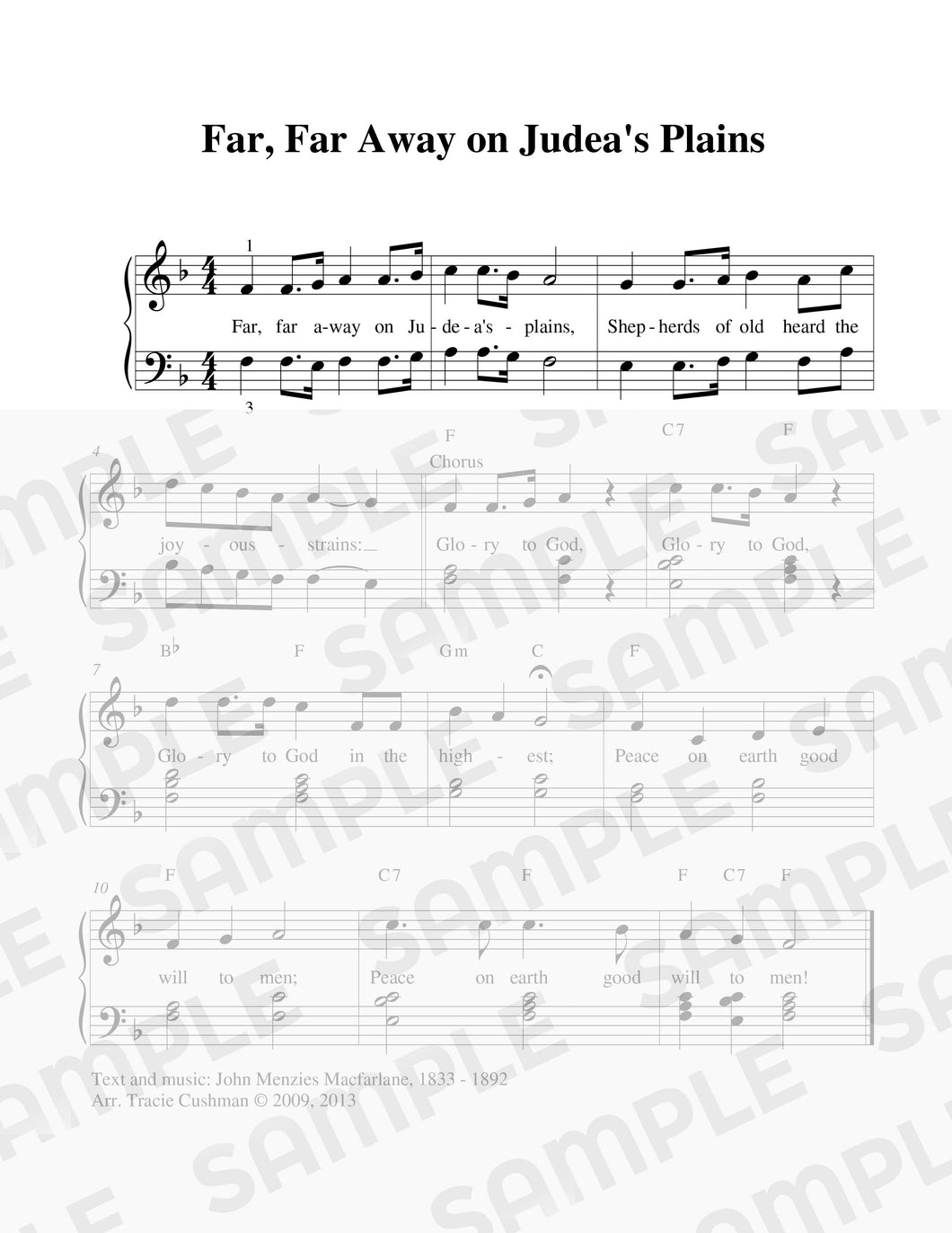Far Far Away on Judea's Plains Sheet Music - DIGITAL